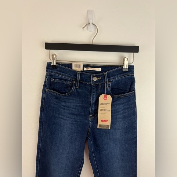 * NEW * LEVI'S High rise straight jeans. Size 27 - Picture 4 of 7